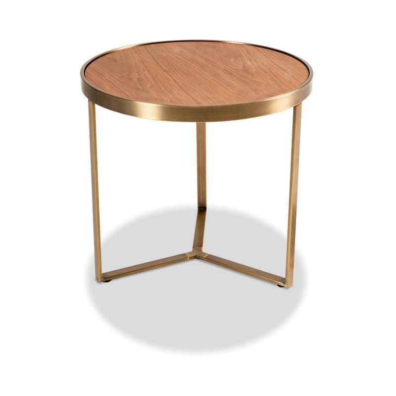 Bella Casa Lya Side Table Walnut Veneer Ref E14692A