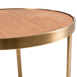 Bella Casa Lya Side Table Walnut Veneer Ref E14692A