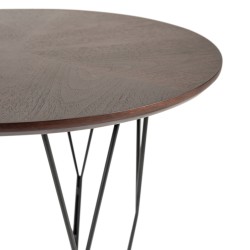 Bella Casa Regine Side Table Walnut Veneer Ref E17038