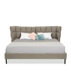 Bella Casa Anselma Bed 180x200 cm Wood & Fabric