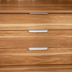 Bella Casa Matilde Wardrobe 4 Doors White & Wooden