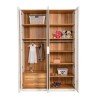Bella Casa Matilde Wardrobe 4 Doors White & Wooden