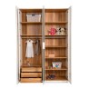 Bella Casa Matilde Wardrobe 4 Doors White & Wooden
