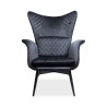 Kare Tudor Armchair Velvet Black Ref 84424