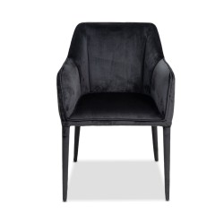 Bella Casa Arkansas Dining Chair Black Velvet Ref DF1721C