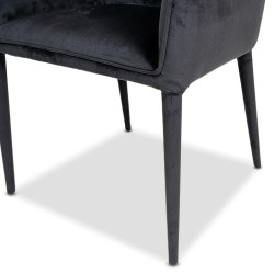 Bella Casa Arkansas Dining Chair Black Velvet Ref DF1721C