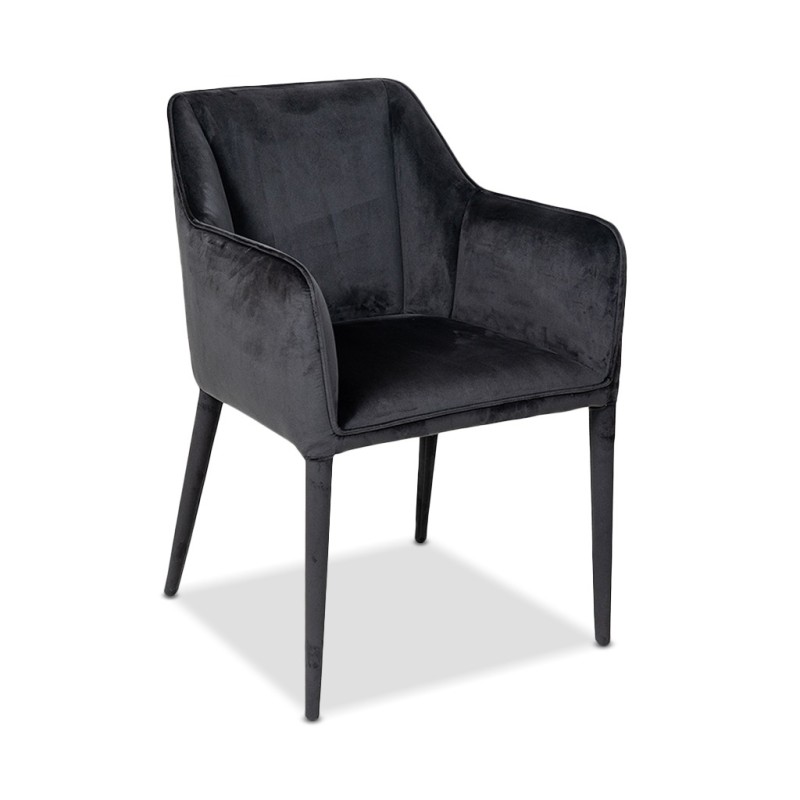 Bella Casa Arkansas Dining Chair Black Velvet Ref DF1721C