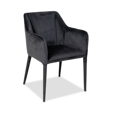 Bella Casa Arkansas Dining Chair Black Velvet Ref DF1721C Bella Casa Arkansas Dining Chair Black Velvet Ref DF1721C