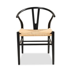 Cavendish Tivoli Dining Chair Black Base Natural Papercord