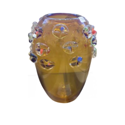 Bella Casa Glass Vase Yellow 21x28 cm Ref CM246047