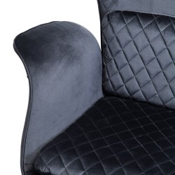 Kare Tudor Armchair Velvet Black Ref 84424