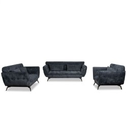 Bella Casa Cassia Sofa 3+2+1 D.Grey Fabric