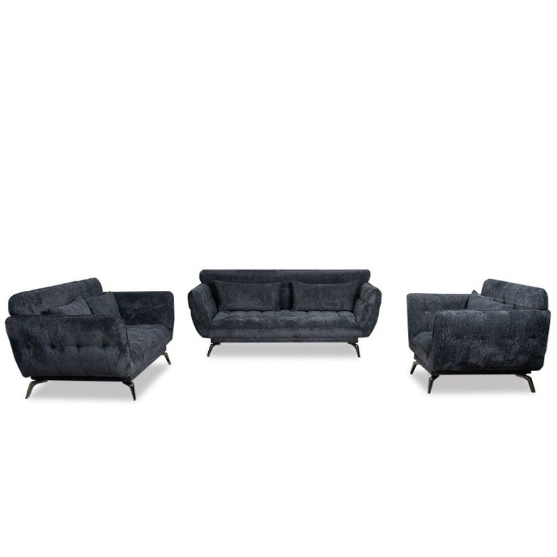 Bella Casa Cassia Sofa 3+2+1 D.Grey Fabric