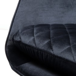 Kare Tudor Armchair Velvet Black Ref 84424