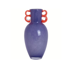 Bella Casa Blue Glass Vase Blue 14x31 cm Ref CM246028