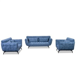 Bella Casa Cassia Sofa 3+2+1 in Ocean Blue Col