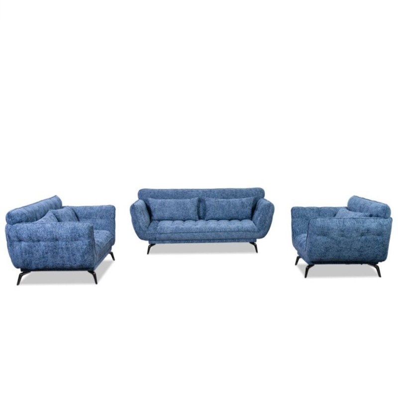 Bella Casa Cassia Sofa 3+2+1 in Ocean Blue Col