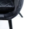 Kare Tudor Armchair Velvet Black Ref 84424