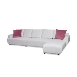 Bella Casa Jano Sofa Corner In White Fabric