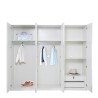 Bella Casa Erminia Wardrobe 6 Doors White