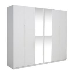 Bella Casa Erminia Wardrobe 6 Doors White