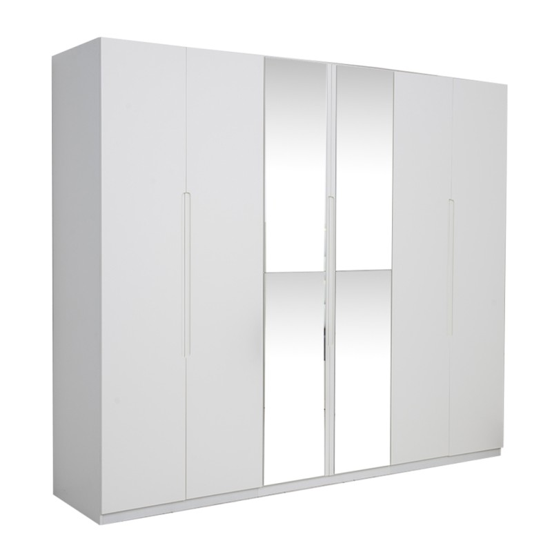 Bella Casa Erminia Wardrobe 6 Doors White