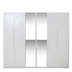 Bella Casa Erminia Wardrobe 6 Doors White