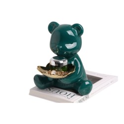 Bella Casa Table Deco Green Bear Ceramic Green - BT-ZMH44