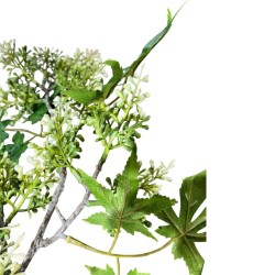 Bella Casa Artificial Flower Green & White 87 cm CM246217