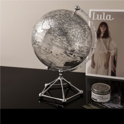 Bella Casa Table Deco Silver Tellurion Plastic	Silver - BT-ZMH164