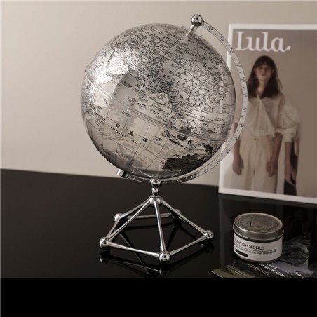 Bella Casa Table Deco Silver Tellurion Plastic Silver - BT-ZMH164 Bella Casa Table Deco Silver Tellurion Plastic Silver - BT-ZMH164