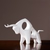 Cavendish Table Deco White Bull Ceramic White - BT-ZMH16