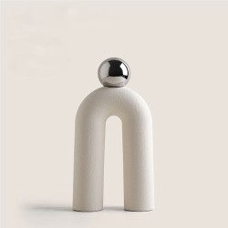 Cavendish Table Deco White Arch Ceramic White BT-ZMH82