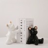 Cavendish Table Deco Violent Bear Ceramic White & Black BT-ZMH102
