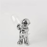 Bella Casa Table Deco Spaceman With Wine Glass Ceramic Silver BT-ZMH116