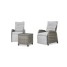 Collection Tamarin Cole Reclining Set of 2 Chairs +Side table Grey