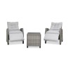 Collection Tamarin Cole Reclining Set of 2 Chairs +Side table Grey