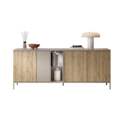 Bella Casa Gent Sideboard With 4 Doors Ref 203196-08K+709099-951 LED Light