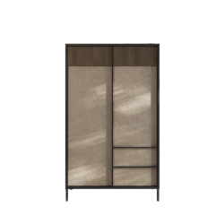 Bella Casa Everest Highboard Cabinet With 2 Doors Lava & Clay Ref 208259-14AG