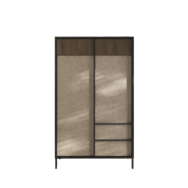 Bella Casa Everest Highboard Cabinet With 2 Doors Lava & Clay Ref 208259-14AG