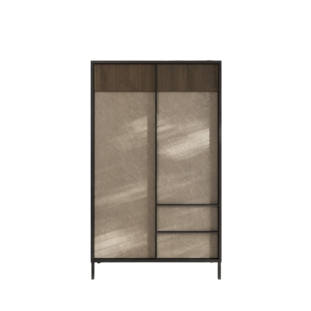 Bella Casa Everest Highboard Cabinet With 2 Doors Lava & Clay Ref 208259-14AG