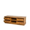 Collection Tamarin Budapest Low TV Stand Natural Teak Oil Finish 150x45x50cm