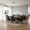 Bella Casa Everest Table and 6 Chairs Lava/Clay Ref 373959F+355591 Chair Dark Grey