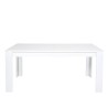 Bella Casa Basic Table and 6 Chairs Gloss White Ref 379006N+355591 White Eco Leather