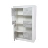 Bella Casa Basic Glass Cabinet With 4 Doors White & Beton Ref 209015-06B