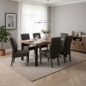 Bella Casa Everest Table and 6 Chairs Lava/Clay Ref 373959F+355591 Chair Dark Grey