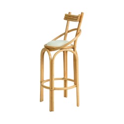 Collection Tamarin Bulat Stool Bar Rattan With Cushion