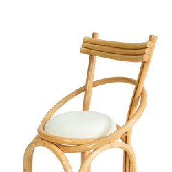 Collection Tamarin Bulat Stool Bar Rattan With Cushion