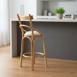 Collection Tamarin Bulat Stool Bar Rattan With Cushion