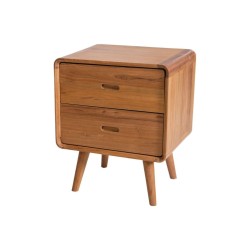Collection Tamarin Ad Night Table With 2 Drawers Teak